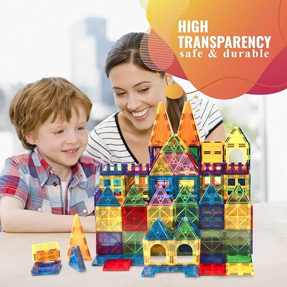 100 piece magnetic tiles building blocks for kids – stem educational toys for ages 3 4 5 6 7 8 year old, preschool learning construction set for boys & girls – creative montessori sensory play 100 piece magnetic tiles building blocks for kids – stem educational toys for ages 3 4 5 6 7 8 year old, preschool learning construction set for boys & girls – creative montessori sensory play